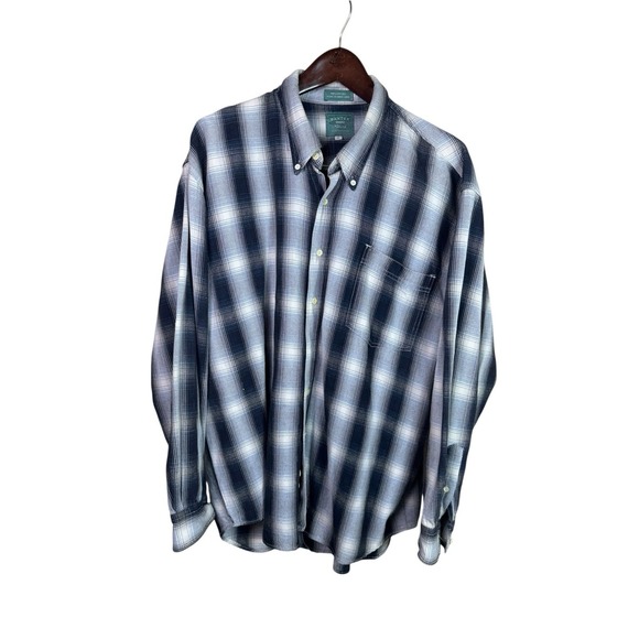 Baxter Brand Natural Clothing Co. Other - Baxter Brand Flannel Mens XL Blue Plaid Cotton Button Down Heavyweight